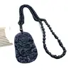 Colgante valiente de obsidiana Guanyin Buda navegación tranquila marca de dragón de cristal Guan Gong collar de hombre collar de pareja venta al por mayor