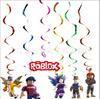 Traje de Decoración Temática Mundo Virtual Roblox Juego de Dibujos Animados Sandbox Bandera de Tiro Globo Tarjeta para Pastel Impresión