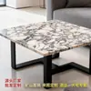 Mesa de café de mármol Producto terminado Procesamiento Lujo ligero italiano Minimalista moderno Mármol natural Bulgari Diseño de mesa de café cuadrada