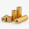 Tuerca Redonda de Latón Tuerca de Extensión Tornillo Roscado Completo Varilla de Tornillo Apretable a Mano Tuerca de Unión Cilíndrica M2M2.5M3M4M6