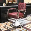Silla Retro Pomada para Hombre Salón de Barbería Peluquería Silla Reclinable Afeitado Facial Permanente Coloración Asiento de Peluquería