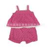 Traje de Verano para Niña 2023 Moda Bebé Femenina Estilo Coreano Cómodo Tirantes Pantalones Cortos Lindos Conjunto de Dos Piezas