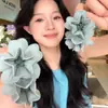 Brincos florais frescos estilo floresta para mulheres, estilo férias na praia primavera/verão, moda dopamina, brincos de tarraxa elegantes e bonitos