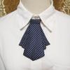 Camisa Feminina Song Xiaoxia Gola Floral Gola de Camisa Gravata Pequena Tira de Gravata Bancária Listrada Decorativa Roupa de Trabalho Profissional Laço