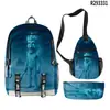 2025 Conjunto de Três Peças Mochila Escolar Mochila de Ombro Estojo de Lápis Homem de Palito de Madeira Transfronteiriço Shanhaijing Tungtungtung