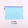Bolsa de Malla de Color Bolsa Transparente de PVC Impermeable para Estudiantes Bolsa para Lápices Almacenamiento de Archivos de Oficina Bolsa con Cremallera Al por Mayor