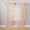 Novas Cortinas de Gaze Estilo Francês com um Toque de Princesa para Varandas Sonhadoras, Salas de Estar, Escritórios e Salas de Jantar; Telas Brancas para Janelas para Atacado Transfronteiriço, Cortinas para Portas e Divisórias de Ambiente