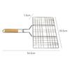 Pinzas para Barbacoa Plegables de Acero al Carbono con Mango de Madera Portátiles para Exteriores Multifuncionales Pinzas para Pescado Parrilla de Barbacoa Red de Barbacoa Parrilla para Barbacoa de Bistec