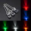 Luz LED de Súper Alto Brillo 5mm Rojo, Verde, Azul y Amarillo F5 Colorida de Alto Brillo Enchufe Recto Cabeza Redonda Luz Indicadora LED F5 Transparente