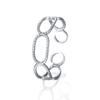 Explosiones transfronterizas moda simple viento frío acero de titanio articulación abierta hojas forma de serpiente acero inoxidable anillo de presión de aceite traje