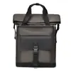 Mochila Masculina Estilo Novo Casual com Fechamento Roll-Top Impermeável Grande Capacidade Bolsa para Computador de Negócios Bolsa de Viagem para Viagem de Negócios