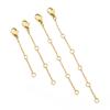 Cadena de Extensión con Broche de Langosta Cadena de Cola Acero Inoxidable Accesorios para Joyería DIY Cadena de Conservación de Color Dorado Electroplateado al Vacío Materiales Hechos a Mano