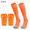 Calcetines de Fútbol con Bolsillos para Espinilleras, Juego de Dos Piezas, Suela de Toalla Engrosada, Calcetines Deportivos Antideslizantes con Cubiertas Integradas para Espinilleras, Calcetines Largos de Tubo