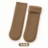 Calcetines de nieve de cachemira para mujer de otoño e invierno, de longitud media hasta la pantorrilla, forrados de felpa, engrosados para abrigar, adecuados para dormir y usar en interiores, calcetines largos, disponibles para venta al por mayor
