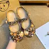 Zapatos de ballet con estampado de lunares estilo Ins, leopardo KT, accesorios para DIY, dijes de zapatos de moda y versátiles, hebillas decorativas para zapatos con agujeros
