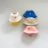 Sombrero de Pescador Infantil con Bordado de Letra Grande B de Primavera Abollado Moda para Niños y Niñas Sombrero de Cuenca Impreso para Bebés
