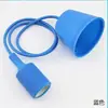 Porta Lámpara de Araña de Silicona Colorido Cable Colgante Porta Lámpara Colgante Bombilla LED Casquillo de Rosca E27 con Cable Porta Lámpara de Araña