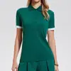 Traje Deportivo de Verano para Mujer, Ropa de Yoga Adelgazante de Cintura Alta, Ropa de Running de Manga Corta, Ropa Transpirable para Bádminton y Fitness