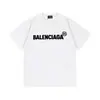 Camiseta de Verano Cruzada Bale25Ss Nuevo Estilo 260g Algodón Peinado Puro Hilo Doble Logo Impreso Lujo Accesible para Hombre y Mujer Manga Corta