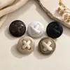 Botones redondos de resina con cuerdas y veta de imitación madera, botones decorativos para ropa, gabardinas, abrigos de algodón, cárdigans de lana y prendas de abrigo