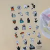 Pegatinas 5D para decoración de uñas de Halloween con relieve que brillan en la oscuridad, 3D impermeables, lindas pegatinas de uñas de chica de dibujos animados, estilo YG