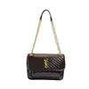 Bolsa Feminina 2026 Novo Estilo Pequena Quadrada, Bolsa de Ombro Transversal Tendência Grande Capacidade, Bolsa de Corrente Vintage