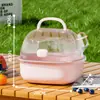 Escondite Transparente Jaula para Hámster Super Transpirable Jaula Portátil para Hámster Dorado Espacio Amplio Terrario para Hámster Suministros para Mascotas Pequeñas