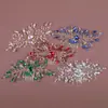 Tocados de Novia Transfronterizos Europeos y Americanos, Peine para el Cabello Verde Esmeralda, Accesorios para el Cabello de Boda Hechos a Mano, Peine con Insertos de Pedrería Vintage