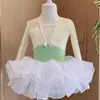 Ropa de Baile para Niños, Ropa de Práctica para Niñas, Ropa de Baile de Manga Larga para Actuación, Tutú de Danza China, Falda Tutú