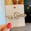 Pinza para flequillo lateral de temperamento estilo coreano, cabeza de bola, pasador de pelo completo de diamante, pasador de pelo de strass, clip plateado, accesorios para el cabello