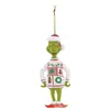 Navidad Nuevo 2D 2025 Monstruo de Cabello Verde Decoración Navideña Colgante Acrílico Adorno de Árbol de Navidad de Dibujos Animados