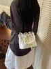 Bolso Pequeño de Lunares Plisado para Mujer 2026 Nuevo Estilo Bolso Cubo Sencillo de Mano con Cordón Bolso Cruzado de Verano de Moda para el Trabajo