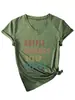 Camiseta de Manga Corta con Cuello en V para Mujer Talla Grande 100kg, Moda de Verano, Corte Holgado, Adelgazante, Top Versátil