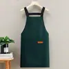 Nuevo Delantal Impermeable y a Prueba de Aceite de Manga Larga para Hombres y Mujeres Ropa de Trabajo Celebridad de Internet Estilo Coreano Cocina Hogar Cocina Overol para Adultos