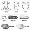 Adecuado para Xin Da Zhou Honda Ns150Xc Barra de Parachoques de Escape Barra Anticaída Cubierta del Tanque de Agua Cubierta del Escape Accesorios de Modificación