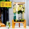 Cubo de Coca-Cola, Cubo para Bebidas de Jugo, Buffet, Cubo para Té de Frutas, Cubo para Vino, Cubo de Vidrio de Gran Capacidad, Tetera para Agua Fría con Grifo