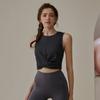 Ropa de yoga para mujer, nueva camiseta deportiva transpirable de secado rápido, adelgazante, para correr y fitness.