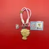 Crachá Corporativo Personalizado Logo Ouro Puro 999 Série Sanrio Pingente para Celular Presente Criativo Modelo para Transmissão ao Vivo