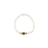 Pulseira de Pérolas Naturais de Água Doce, Jade Azul Água, Pulseira Vintage de Luxo Leve, Nicho High-End Atacado para Transmissão ao Vivo