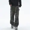 Jeans de camuflaje para hombre y mujer, pantalones rectos de moda estilo americano de verano, pantalones deportivos casuales holgados de alta costura para Instagram