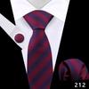 Corbata de Negocios para Hombre Pañuelo de Bolsillo Traje Vestido Banquete Camisa Rojo Negro Polo Lunares Cuadros Corbata de 8cm