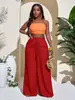 2026 European and American Cross-border Wish Amazon Women's Clothing New Fashionable Comfortable Casual Commute Solid Color Wide-leg Long Pants