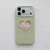 Capa de Celular Silicone Coração Areia Líquida Bolinhas Maçã Compatível com iPhone 17 Pro Max/16 Huawei Xiaomi 15