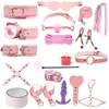 Serie completa de juguetes SM para parejas, incluyendo esposas, accesorios íntimos para el juego en el dormitorio, pinzas para pezones y bolas para sexo oral para adultos