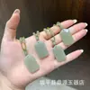 Colgante de Jade Hetian Natural, Colgante Hebilla de Paz de Agua Transparente como el Hielo, Adorno de Jade con Nube Auspiciosa Verde Lago Marca Wuyi de Jade Hetian