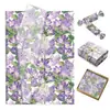 Wx142 Papel Pera Lila 17g Papel de Envoltura a Prueba de Humedad para Dulces de Regalo Papel de Seda Decorativo Flor Lila