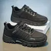 Zapatos de hombre de gran tamaño transfronterizos para otoño, antideslizantes, resistentes al desgaste, zapatos de trabajo protectores, de suela gruesa, adecuados para viajes, deportes al aire libre, senderismo y montañismo