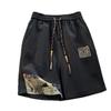 Shorts de Verano para Estudiantes 2026 Estilo Coreano Parche de Oso Estampado Patchwork Marca de Moda Sueltos Casuales Shorts Deportivos para Hombre de Verano