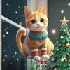 Nuevo Producto Creativo Gatito Lindo y Lindo Colgante Plano Transfronterizo Acrílico Colgante para Espejo Retrovisor de Coche Decoración del Hogar