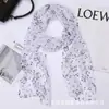 Novo Lenço Longo Elegante de Chiffon de Seda para Primavera e Verão Decoração de Pescoço Lenço de Gaze Fita para Combinar no Dia a Dia para Mulheres